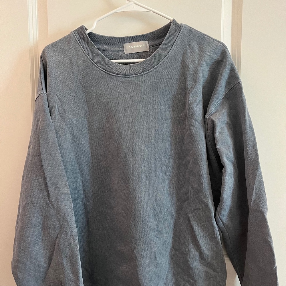 Talentless Blue Oversized Crewneck Women's Size S/M